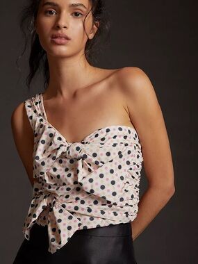 Maeve Bow-Tie One Shoulder Tank from Anthropologie Sz4
